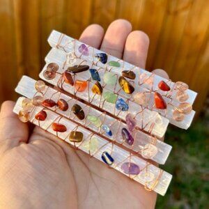 Handcrafted Crystal Selenite Chakra Wand